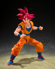 画像をギャラリービューアに読み込む, 【予約】 S.H.Figuarts ドラゴンボール超 超サイヤ人ゴッド孫悟空〈神の気を纏いし姿〉約145mm PVC&amp;ABS製 塗装済み可動フィギュア
