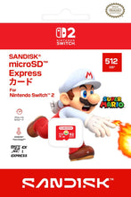 画像をギャラリービューアに読み込む, 【予約】 【任天堂ライセンス商品】SanDisk microSD Express Card 512GB for Nintendo Switch 2 (サンディスク マイクロSDエクスプレスカード 512GB)
