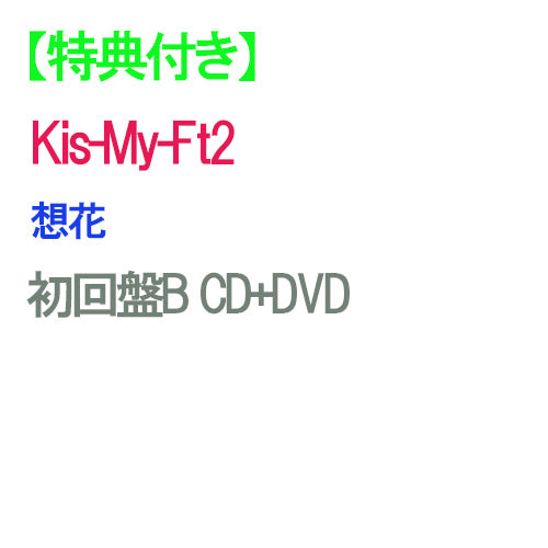 【特典付/新品】 想花 初回盤B DVD付 CD Kis-My-Ft2 キスマイ シングル